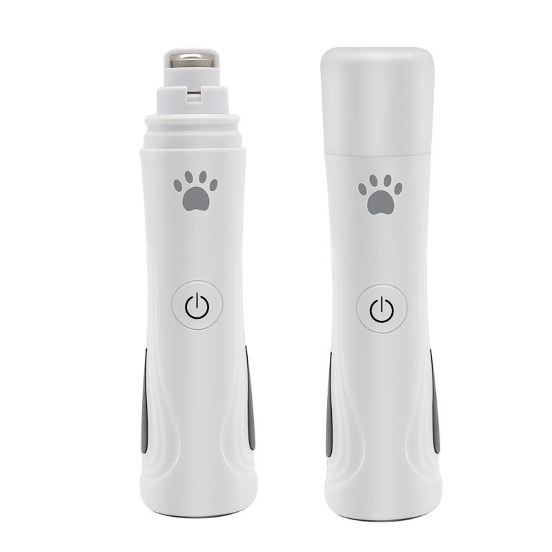 KFX-1494845 USB Rechargeable Pet Nail Trimmer with Diamond Grinding Head and Ergonomic Design for Cats and Dogs
