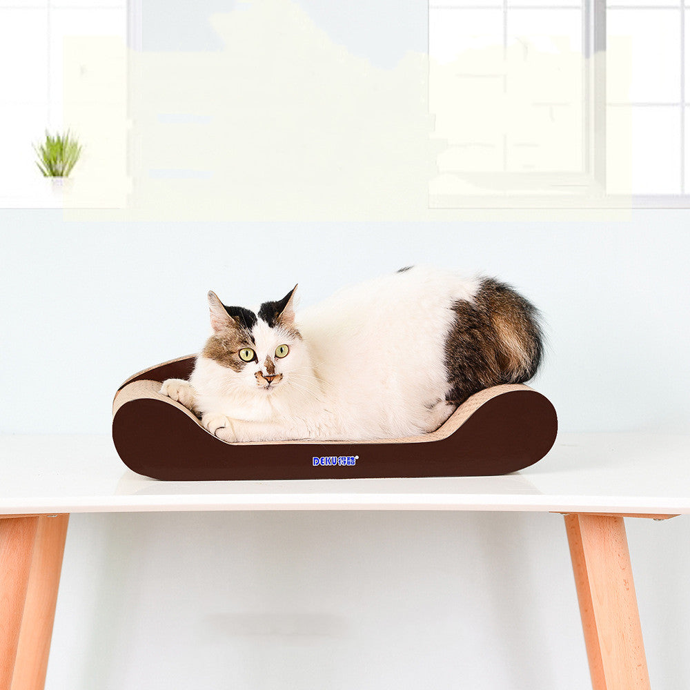 KFX-1497021 Cat Sofa Made of Corrugated Paper – Ideal Cat Grinding Toy, 50x24.5x13.5cm