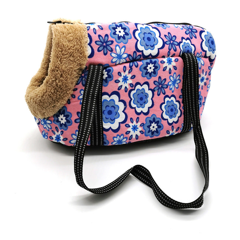 KFX-1499069 Versatile Canvas and Cotton Pet Carrier for Warm Comfort - Available in Two Sizes
