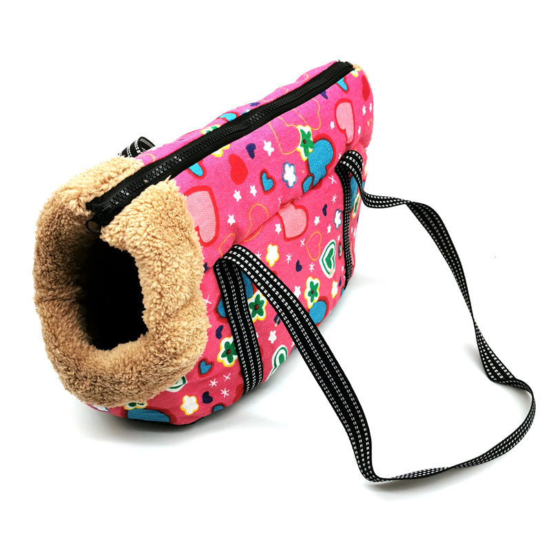 KFX-1499069 Versatile Canvas and Cotton Pet Carrier for Warm Comfort - Available in Two Sizes