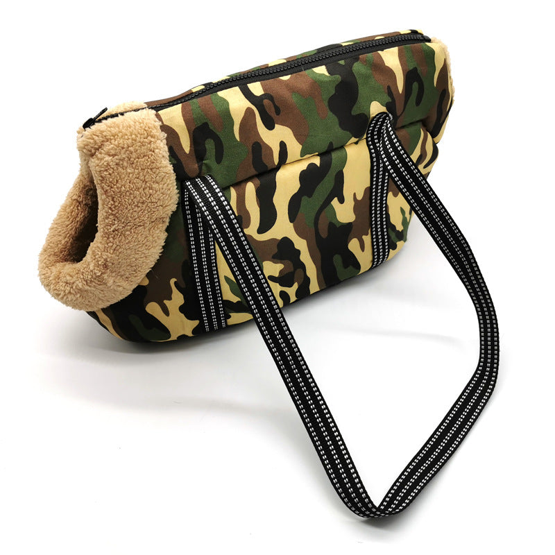 KFX-1499069 Versatile Canvas and Cotton Pet Carrier for Warm Comfort - Available in Two Sizes
