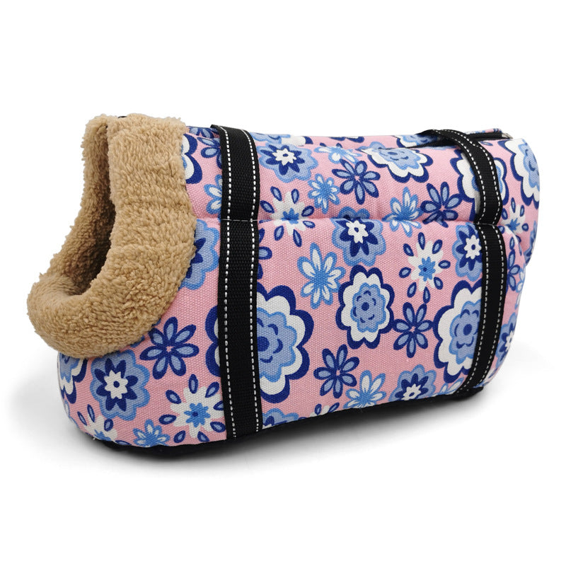 KFX-1499069 Versatile Canvas and Cotton Pet Carrier for Warm Comfort - Available in Two Sizes