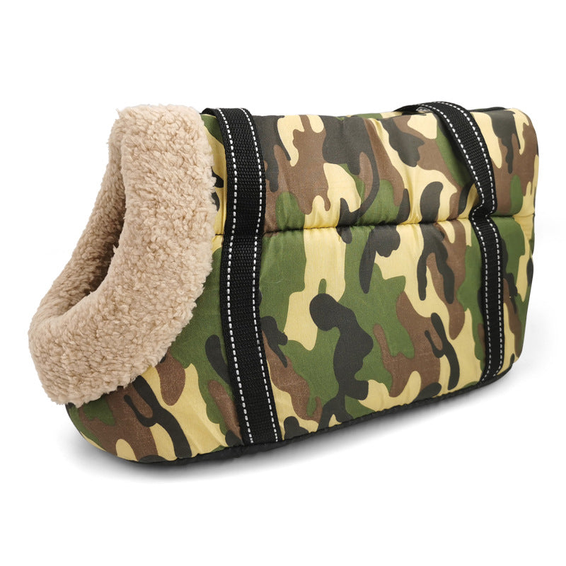 KFX-1499069 Versatile Canvas and Cotton Pet Carrier for Warm Comfort - Available in Two Sizes