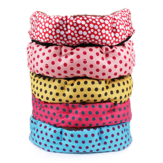 KFX-1500861 Removable Polka Dot Octagonal Doghouse in Multiple Colors - Compact Size for Small Pets