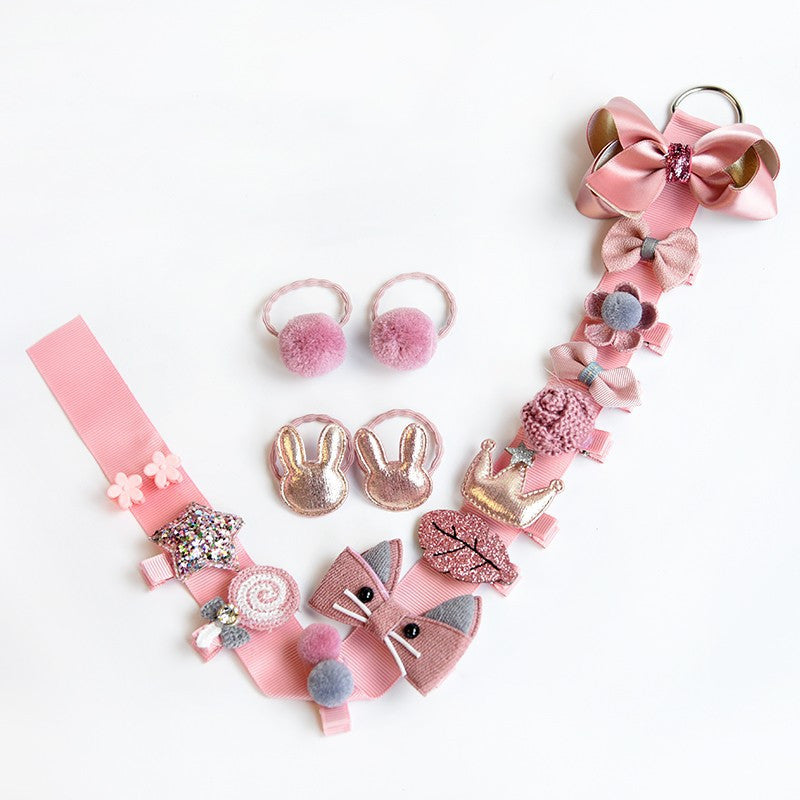 KFX-1501629 Children's Butterfly Hairpin and Rubber Hair Tie Set