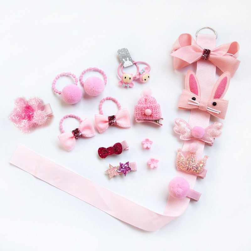 KFX-1501629 Children's Butterfly Hairpin and Rubber Hair Tie Set