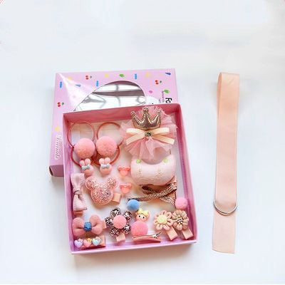 KFX-1501629 Children's Butterfly Hairpin and Rubber Hair Tie Set