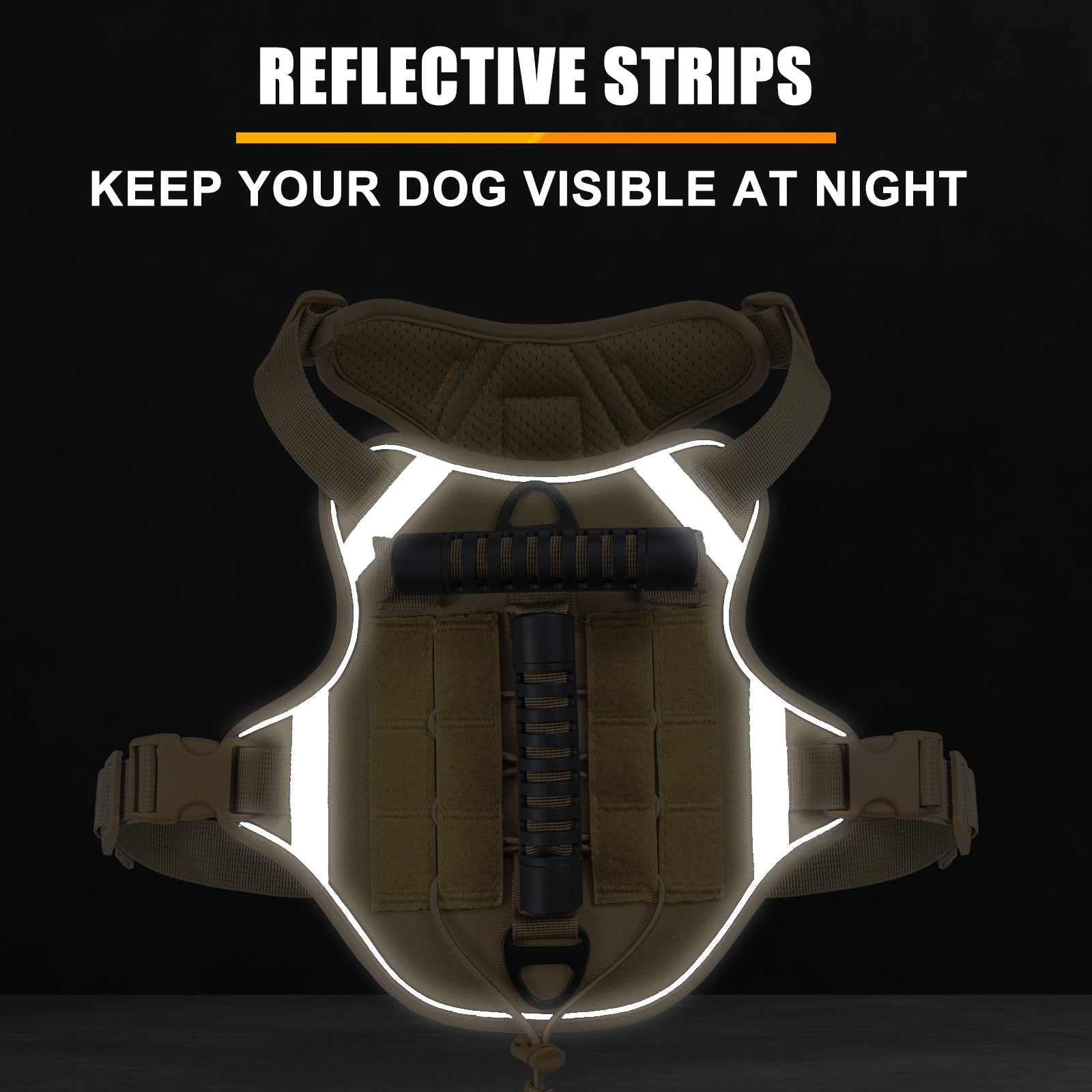 KFX-1502397 Breathable Tactical Dog Vest with Reflective Features for All Seasons