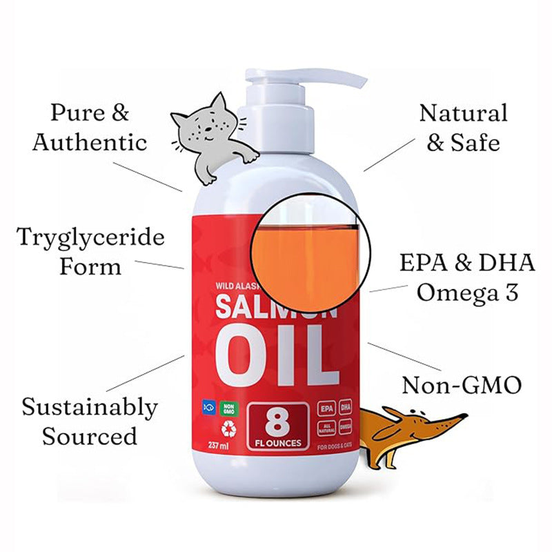 KFX-1502653 Pet Fish Oil Health Supplement for Cats and Dogs - 300g Hair-proof Formula