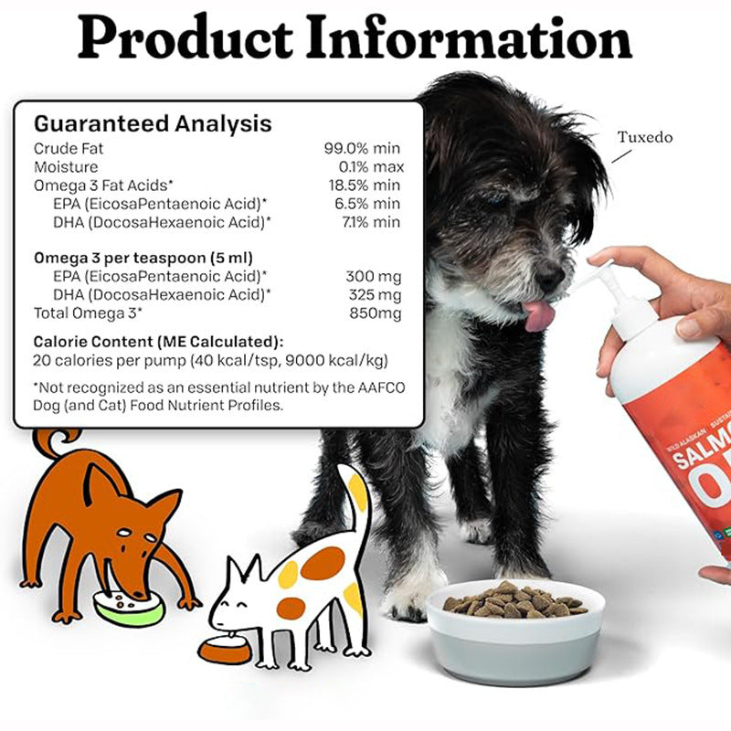 KFX-1502653 Pet Fish Oil Health Supplement for Cats and Dogs - 300g Hair-proof Formula