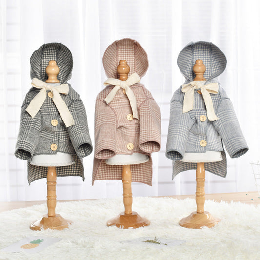 KFX-1503165 British Style Cat Cashmere Coat in Polyester for All Genders
