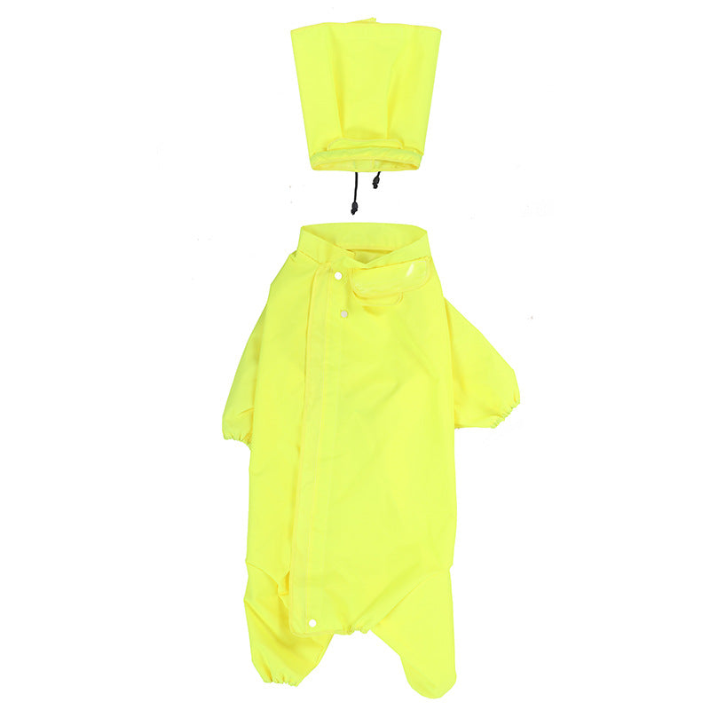 KFX-1504957 Waterproof Reflective Hooded Poncho for Medium and Large Dogs - Available in Black, Fluorescent Green, and Fluorescent Orange