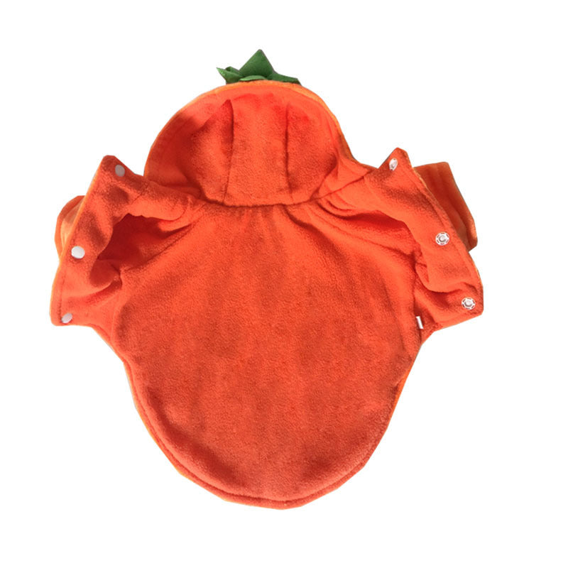 KFX-1506749 Casual Pumpkin Demon Transformation Costume for Pets in Shearing and Polar Fleece