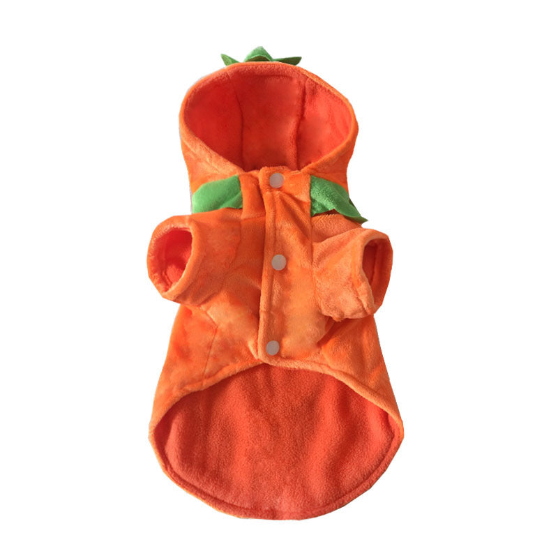 KFX-1506749 Casual Pumpkin Demon Transformation Costume for Pets in Shearing and Polar Fleece