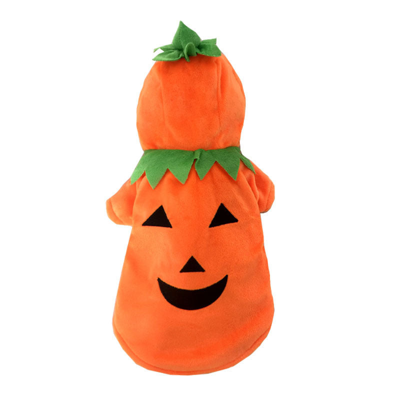 KFX-1506749 Casual Pumpkin Demon Transformation Costume for Pets in Shearing and Polar Fleece