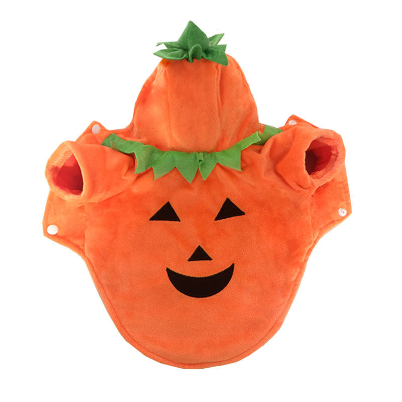 KFX-1506749 Casual Pumpkin Demon Transformation Costume for Pets in Shearing and Polar Fleece