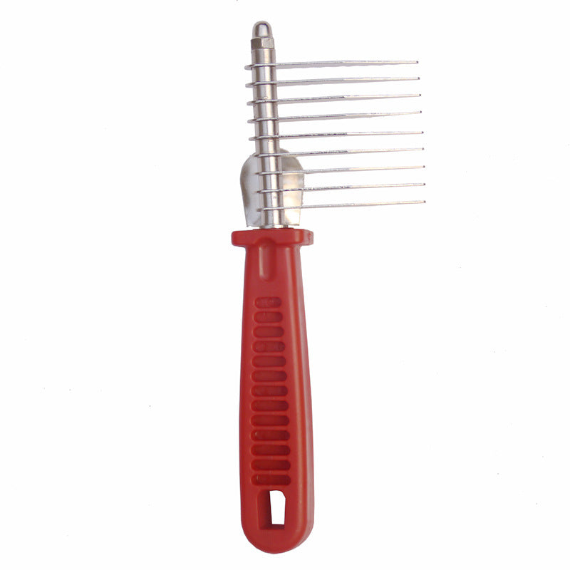 KFX-1508157 Pet Knot Comb - Metal Grooming Tool for Easy Detangling