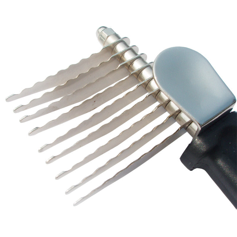 KFX-1508157 Pet Knot Comb - Metal Grooming Tool for Easy Detangling
