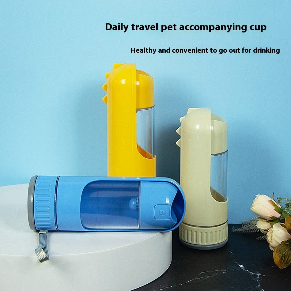 KFX-1508413 Multifunctional Portable Pet Cup - 350ml Folding Bowl in Iceberg Blue, Dynamic Yellow, Beige, and White