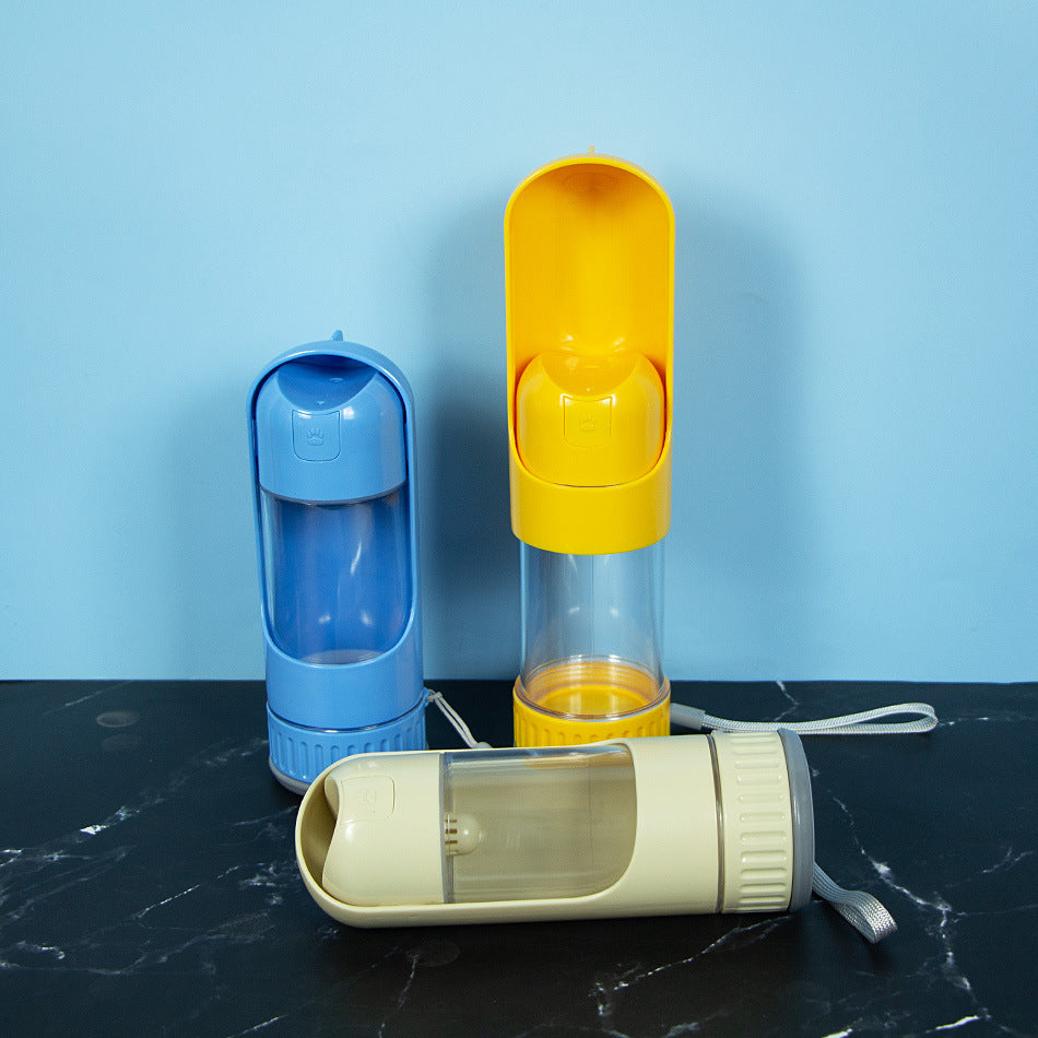 KFX-1508413 Multifunctional Portable Pet Cup - 350ml Folding Bowl in Iceberg Blue, Dynamic Yellow, Beige, and White