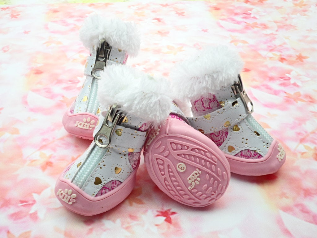 KFX-1509181 Comfortable Pet Sneakers in Yellow, Red, or Pink - Sizes 1 to 5 for Dogs