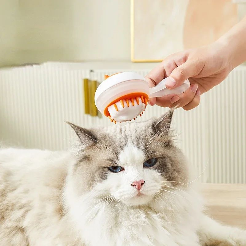 KFX-1510205 Automatic Pet Bath Brush with Soft Gel Massage and Hair Removal for Cats and Dogs, Suitable for Wet and Dry Use