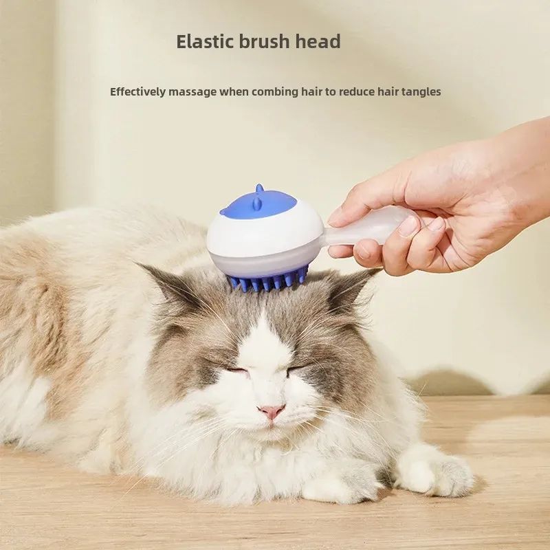 KFX-1510205 Automatic Pet Bath Brush with Soft Gel Massage and Hair Removal for Cats and Dogs, Suitable for Wet and Dry Use