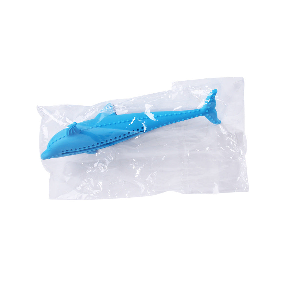 KFX-1510973 Catnip Silicone Fish Molar Stick for Dental Care and Stress Relief - 16x2.5cm
