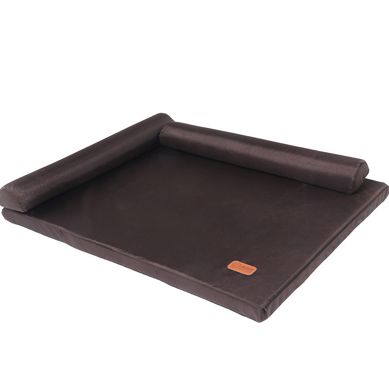 KFX-1512381 All-Weather Removable & Washable Dog Bed, Medium Size 75x60x11cm with Sponge Cushion and Pillow