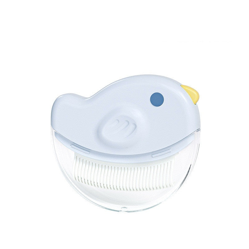 KFX-1513917 Deep Hair Removal & Massage Pet Comb for Cats - Milky White and Baby Blue