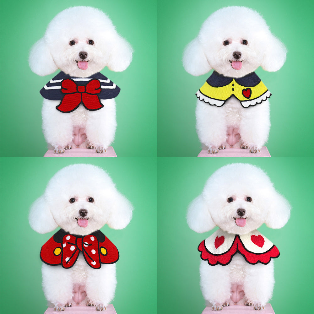 KFX-1515709 Cute Pet Scarf Collar for Small Dogs and Cats, Size S/L (20-40cm)