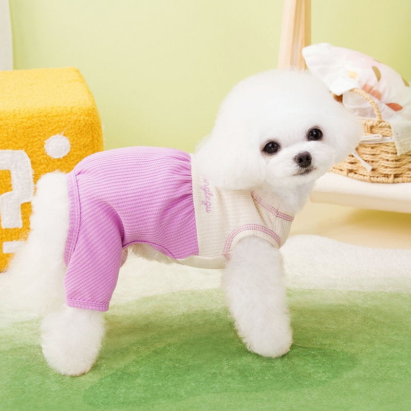 KFX-1518653 Casual Personalized Puppy Pajamas in Orange, Gray, and Purple for Dogs