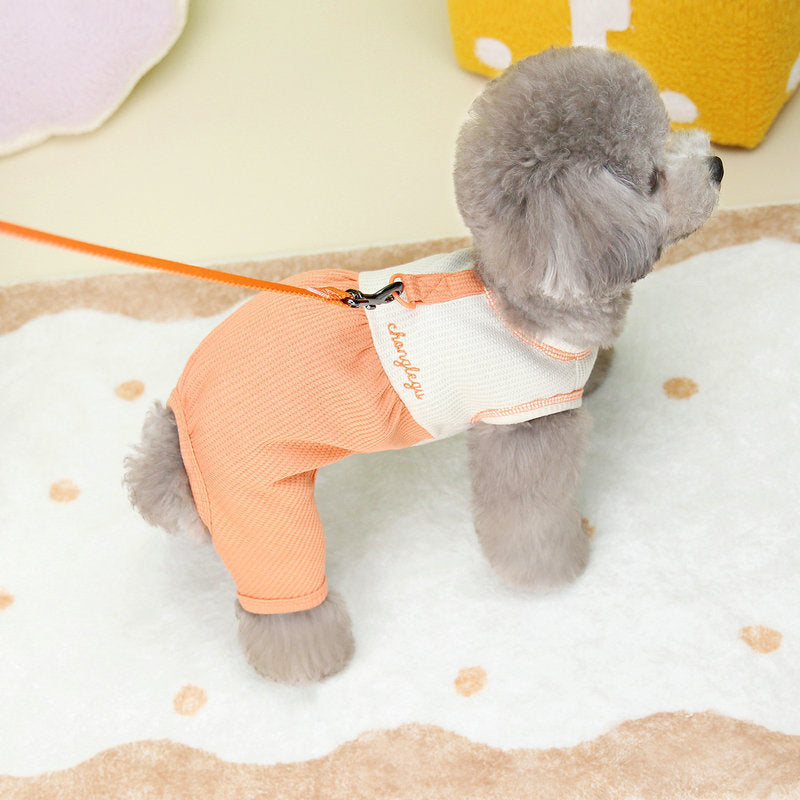 KFX-1518653 Casual Personalized Puppy Pajamas in Orange, Gray, and Purple for Dogs