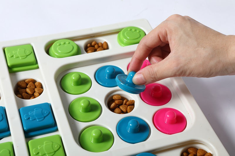 KFX-1518909 S-Shaped and Square Pet Puzzle Toy for Engaging Snack Time Fun