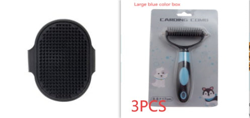 KFX-1519677 Pet Dematting Comb for Medium and Long-Haired Dogs and Cats - Stainless Steel Grooming Tool for Mat and Tangle Removal