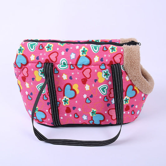 KFX-1523645 Breathable Mesh Travel and Outdoor Pet Bag in Love Pink, Plum Purple, and Pansy