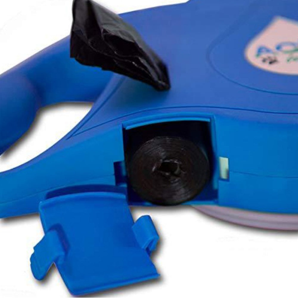 KFX-1525309 Retractable Multifunctional Pet Leash with Ergonomic Handle and Silicone Folding Bowl