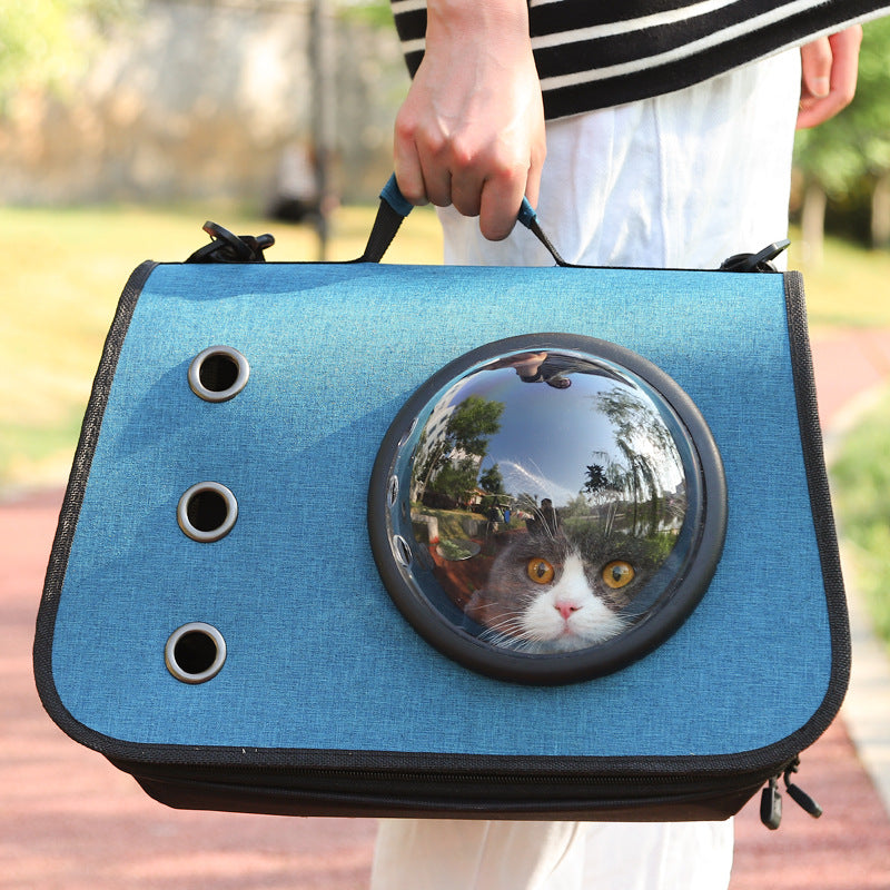 KFX-1526077 Foldable Linen Pet Carrier Bag with Breathable Ventilation for Small Pets