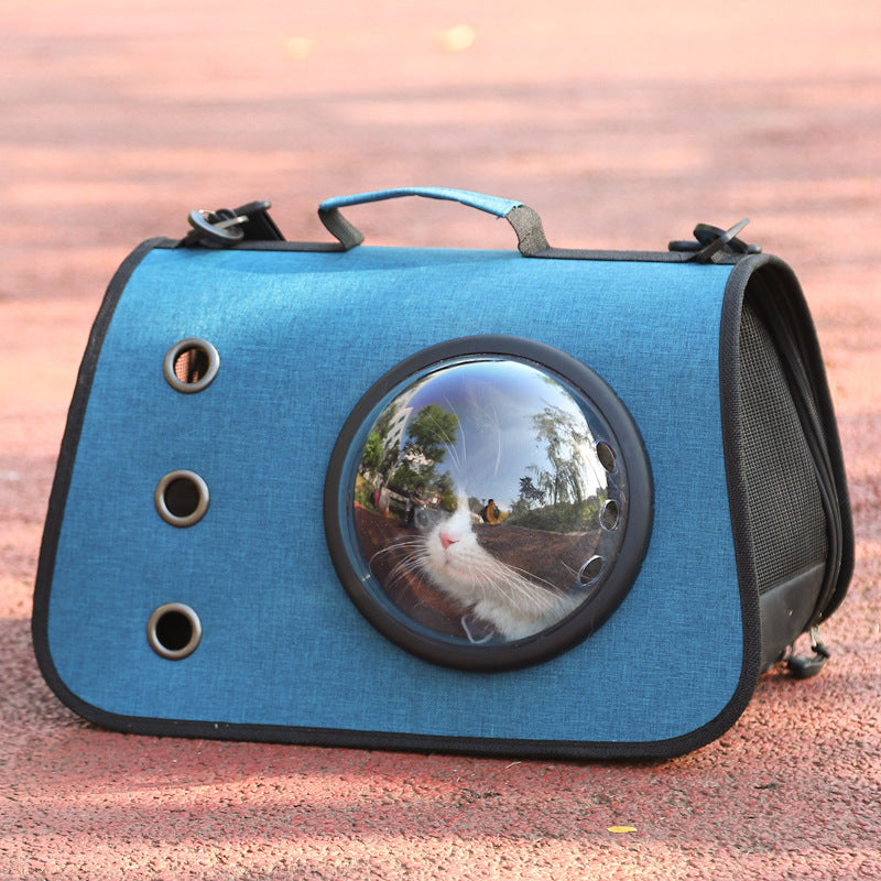 KFX-1526077 Foldable Linen Pet Carrier Bag with Breathable Ventilation for Small Pets