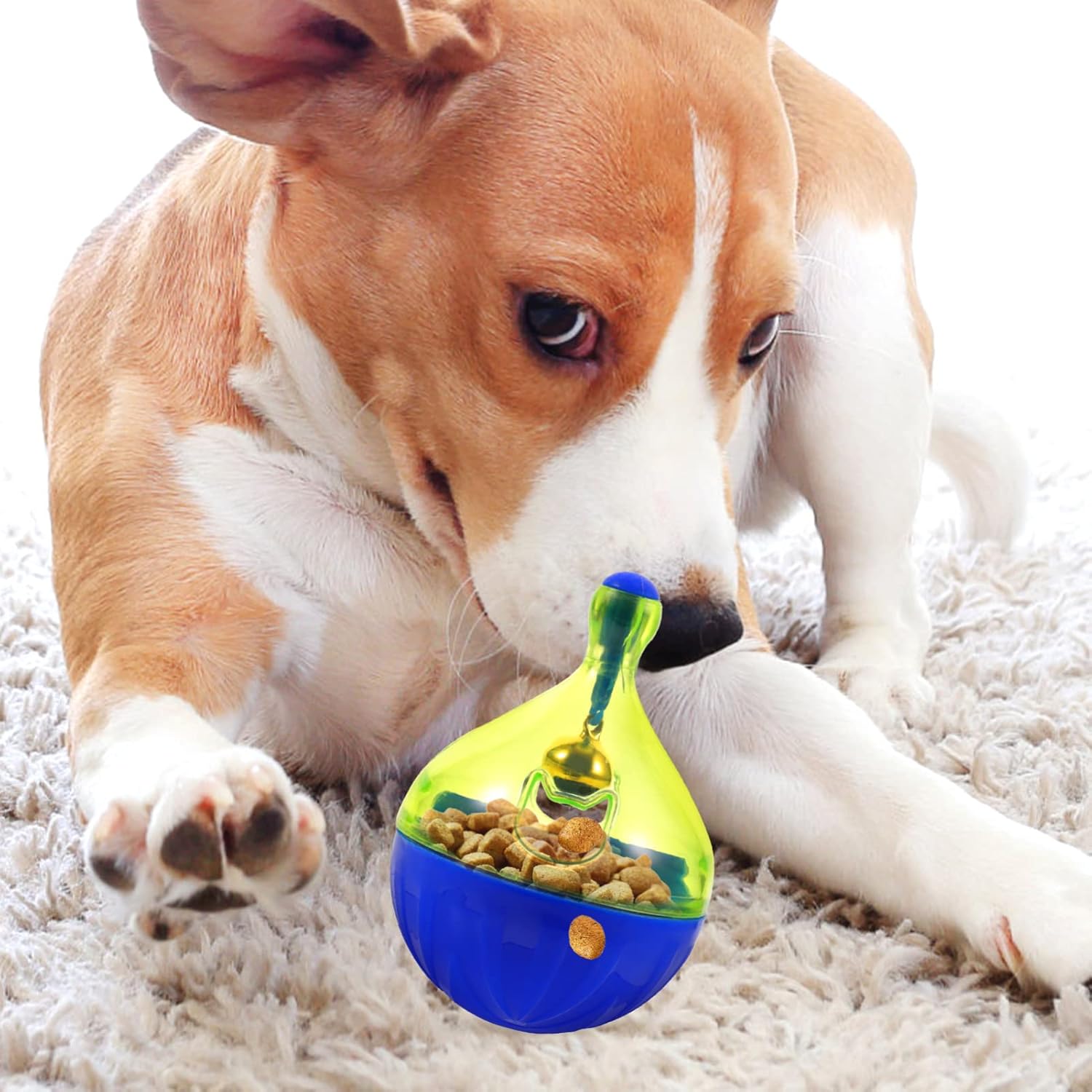 KFX-1527101 Interactive Pet Treat Dispenser Ball for Dogs and Cats - Slow Feeding Puzzle Toy with Tumbler Design