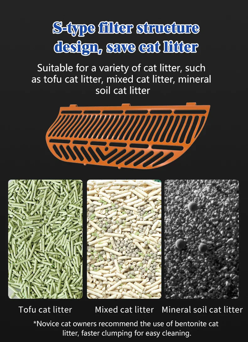 KFX-152723 Intelligent Self-Cleaning Cat Litter Box with Anti-Pinch Safety and App Connectivity, 80L Capacity