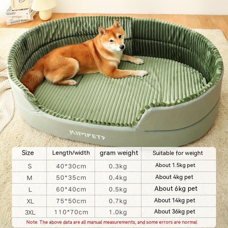 KFX-1527869 Washable Double-Sided Cat Nest and Dog Kennel with Waterproof Fabric and Cotton Cushion