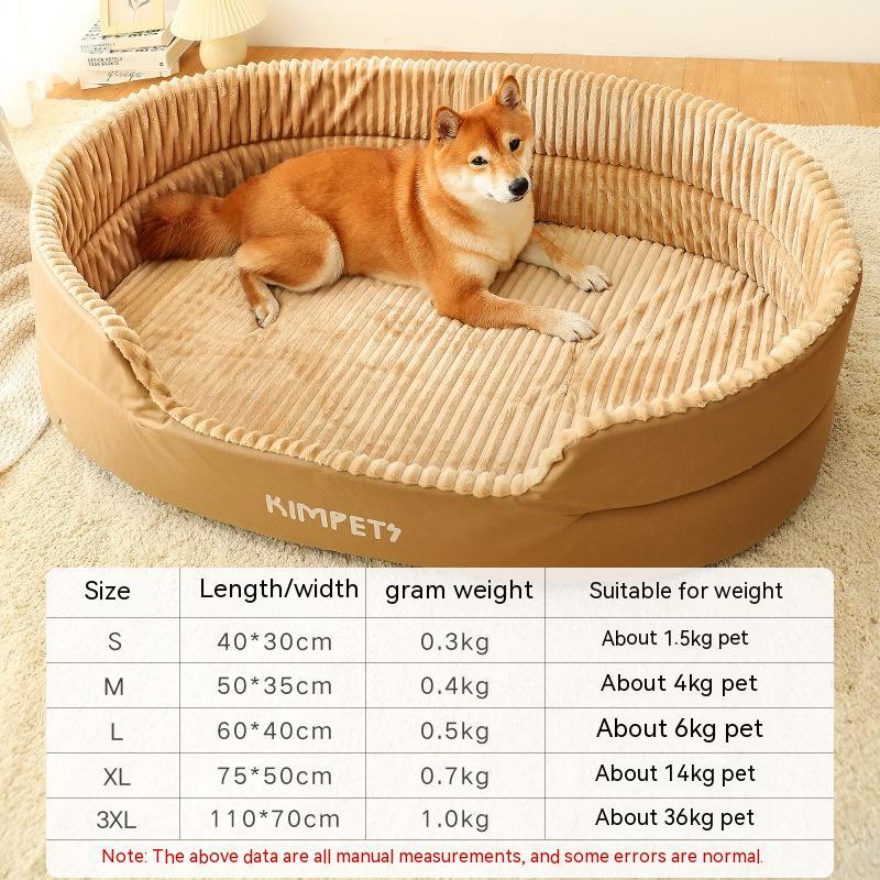 KFX-1527869 Washable Double-Sided Cat Nest and Dog Kennel with Waterproof Fabric and Cotton Cushion