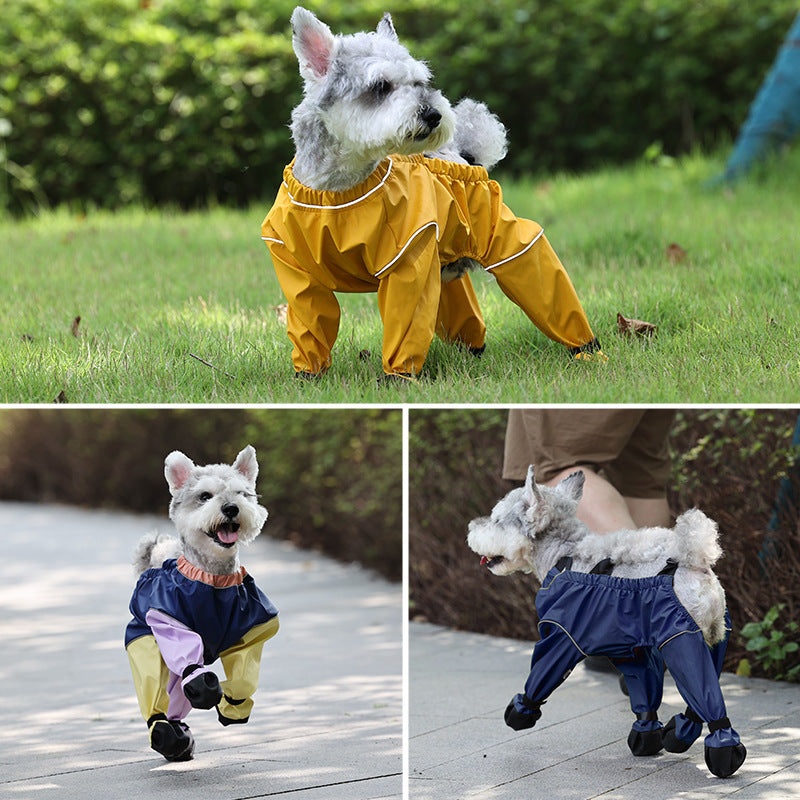 KFX-1528253 Breathable Waterproof Dog Jumpsuit with Soft Bottom - Four Seasons Casual Wear in Mixed Color Options