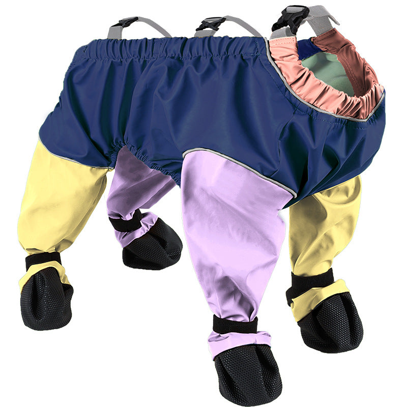 KFX-1528253 Breathable Waterproof Dog Jumpsuit with Soft Bottom - Four Seasons Casual Wear in Mixed Color Options