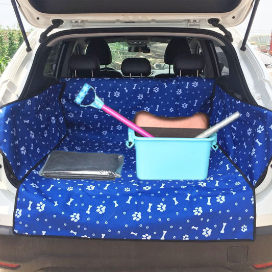 KFX-1528637 Large Waterproof Car Trunk Pet Mat for SUVs - Oxford Fabric Dog Pad, Adjustable Strap Fit