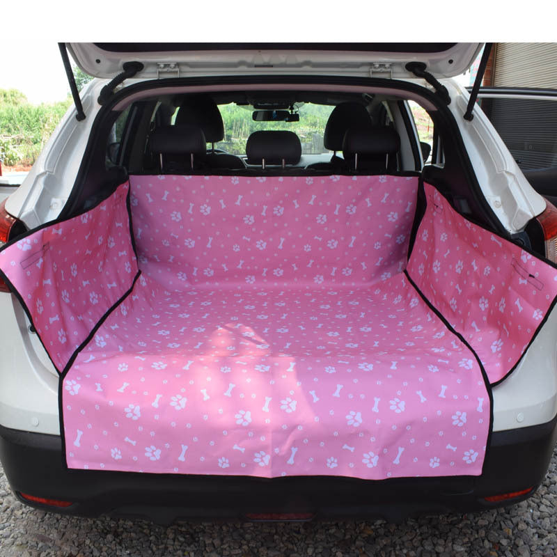KFX-1528637 Large Waterproof Car Trunk Pet Mat for SUVs - Oxford Fabric Dog Pad, Adjustable Strap Fit