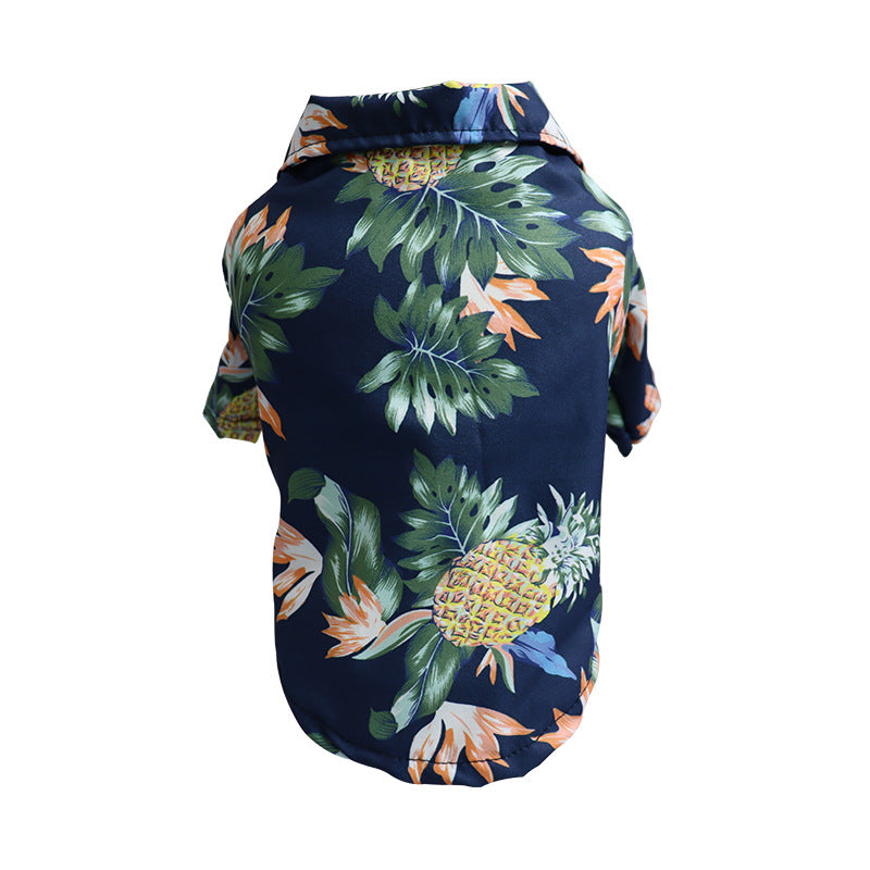 KFX-1531965 Lightweight Dog Hawaiian Shirt for Spring and Autumn - Breathable Chiffon, Multiple Colors Available