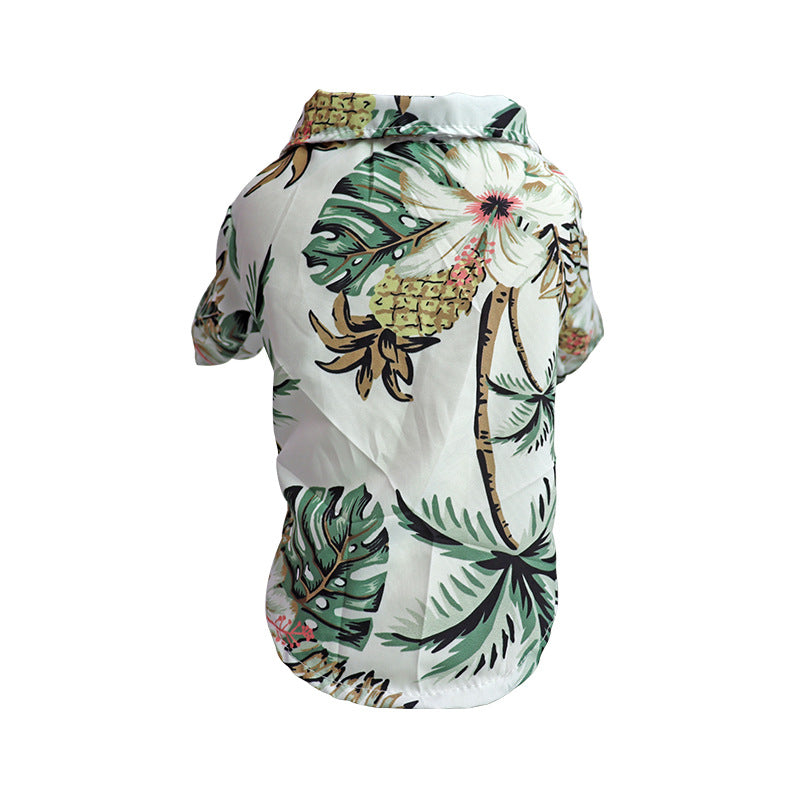 KFX-1531965 Lightweight Dog Hawaiian Shirt for Spring and Autumn - Breathable Chiffon, Multiple Colors Available