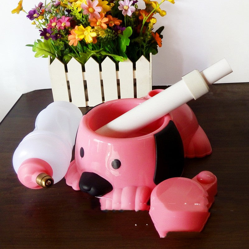 KFX-1533373 Pet Water Dispenser with Adjustable Height - Available in Pink, Blue, and Yellow